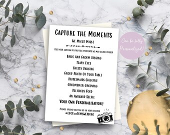 Capture the Moment, I Spy, Weddings Activity Sheet, Wedding Guest Games, Wedding Plate Decor, Personalized