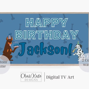 Custom Happy Birthday Samsung Frame Tv Art | Personalized Birthday TV Art | Art for Samsung Frame TV
