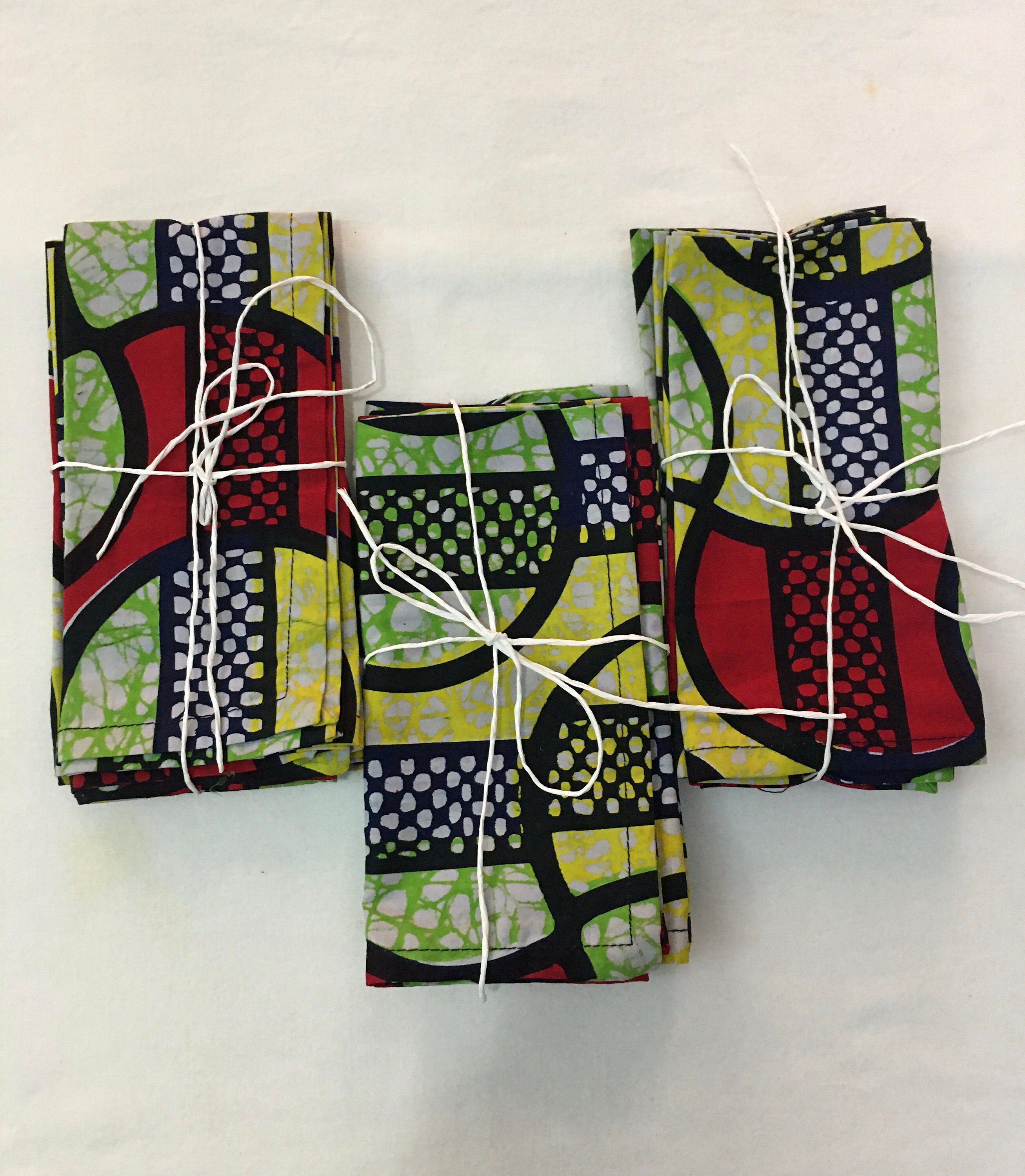 Ankara, African Wax Print Napkins/ African Wax Cloth Block Printed Cotton Napkins/ Napkins