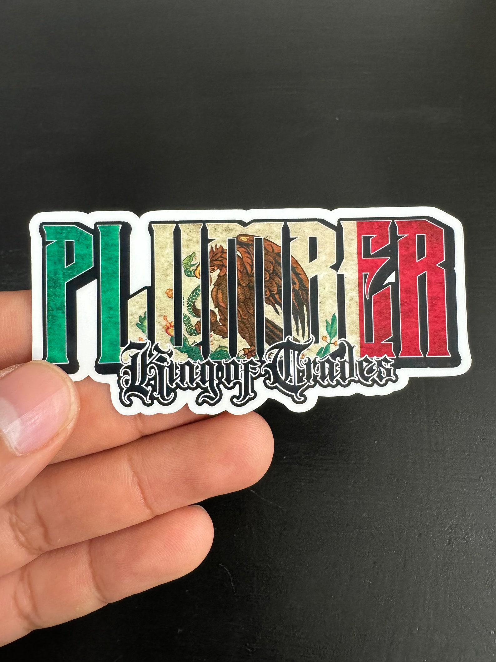 Master Plumber Sticker Mexican Flag Plumber Sticker 3.5 Inch Long Toolbox Decal Waterproof ...