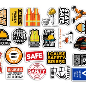 Safety 22 pcs sticker Pack Vinyl Hard Hat Hardhat stickers