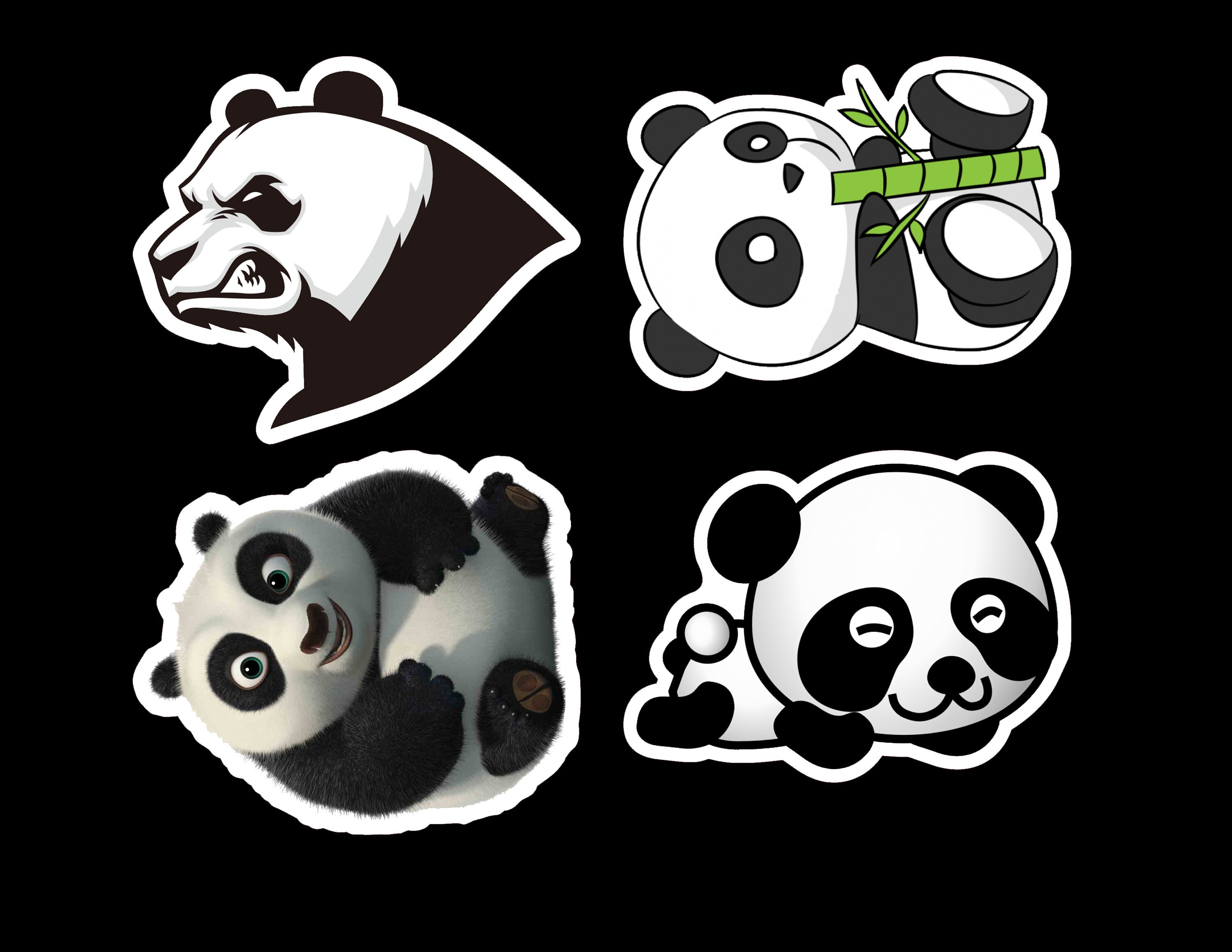 Panda Sticker Pack Laminated Vinyl Waterproof Stickers - Etsy