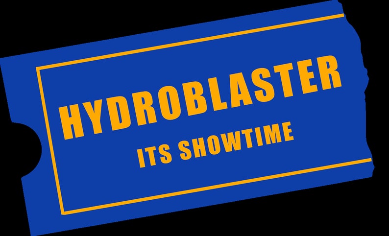HYDROBLASTER BLOCK Stickers 3 inches Hard Hat Decal waterproof