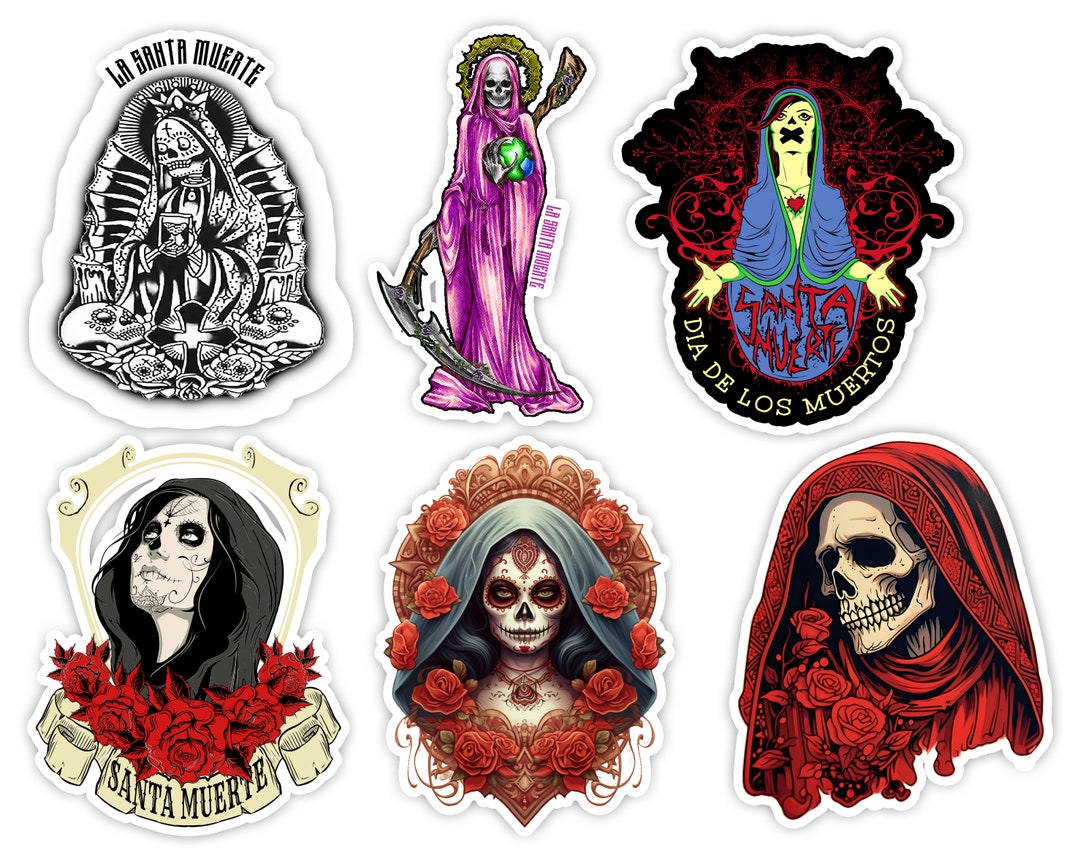 La Santa Muerte Sticker Pack 6 Pcs - Etsy