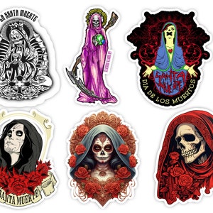 La Santa Muerte sticker pack 6 pcs