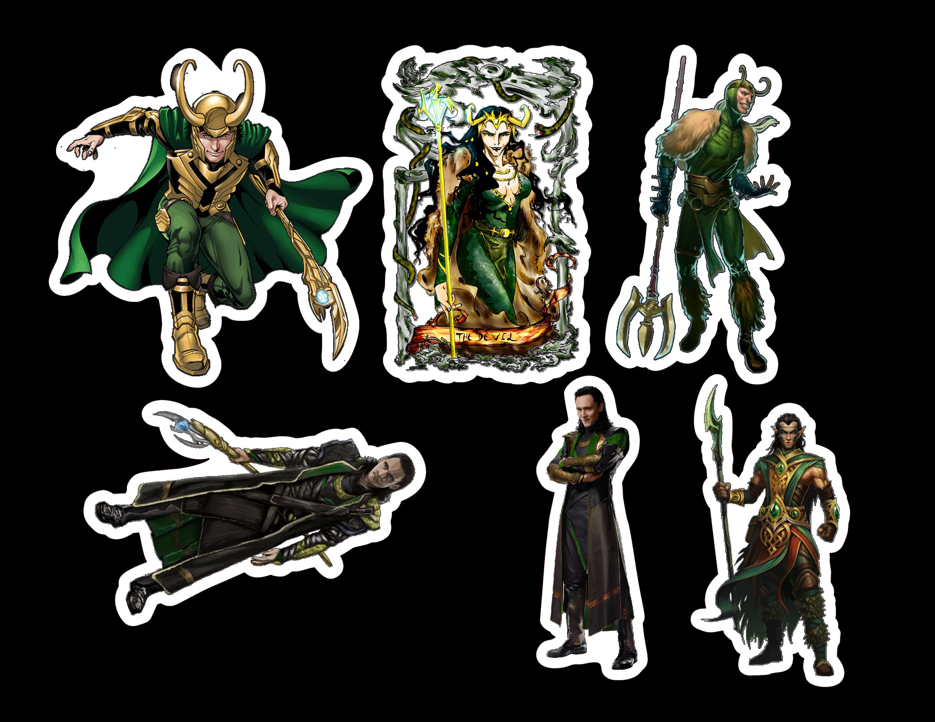 Loki sticker pack laminated vinyl waterproof stickers | Etsy