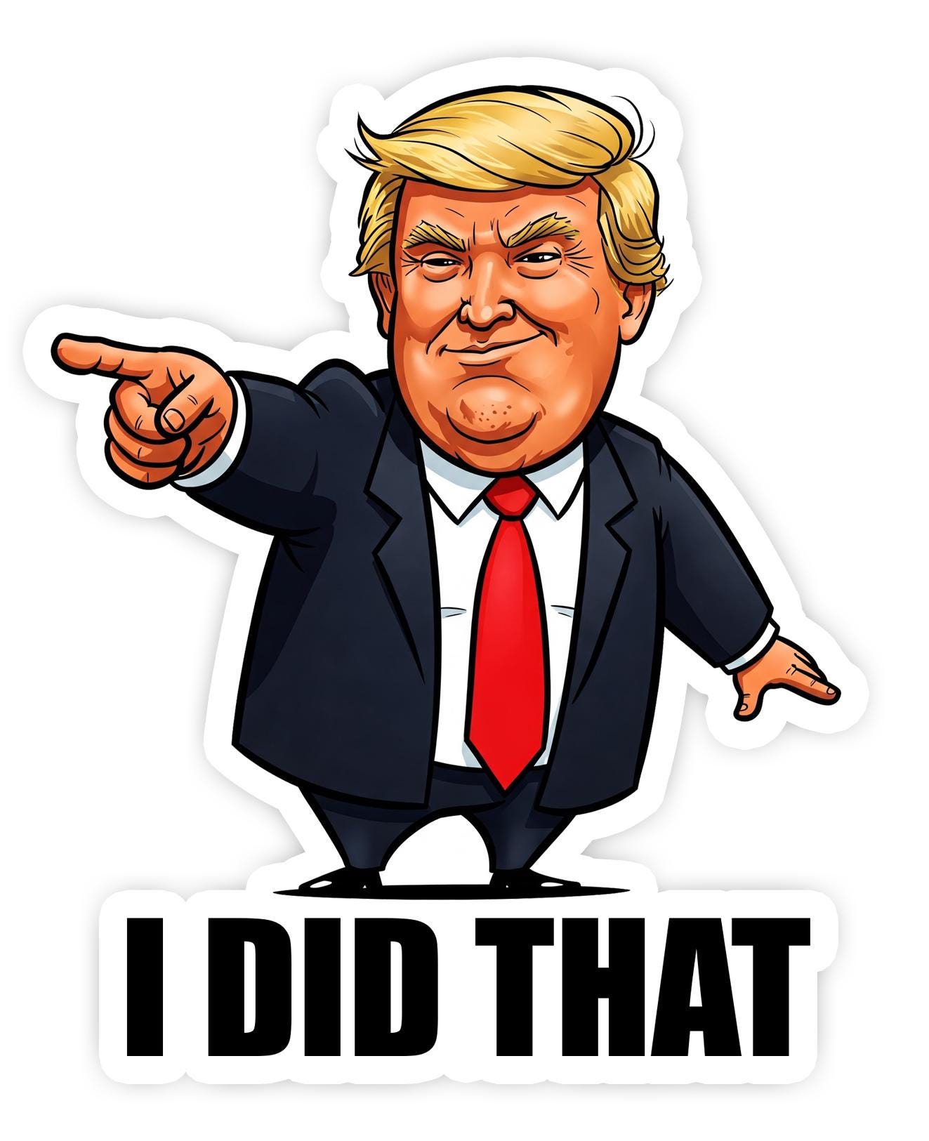 Donald Trump I Did That Gas Pump Vinyl Sticker Waterproof 2.5
