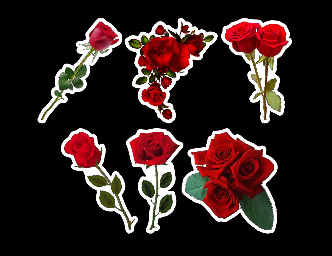 Little Roses Stickers Roses Sticker Pack Laminated Vinyl Waterproof Stickers - Etsy