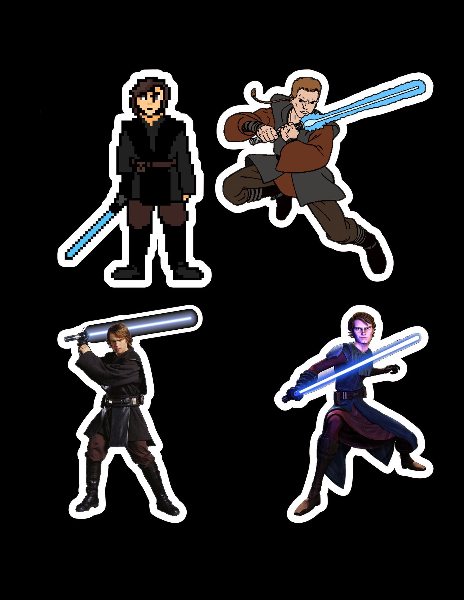 Anakin Skywalker Us sticker pack laminated vinyl waterproof | Etsy