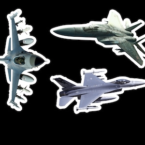 Fighter Jets  sticker pack laminated vinyl waterproof stickers
