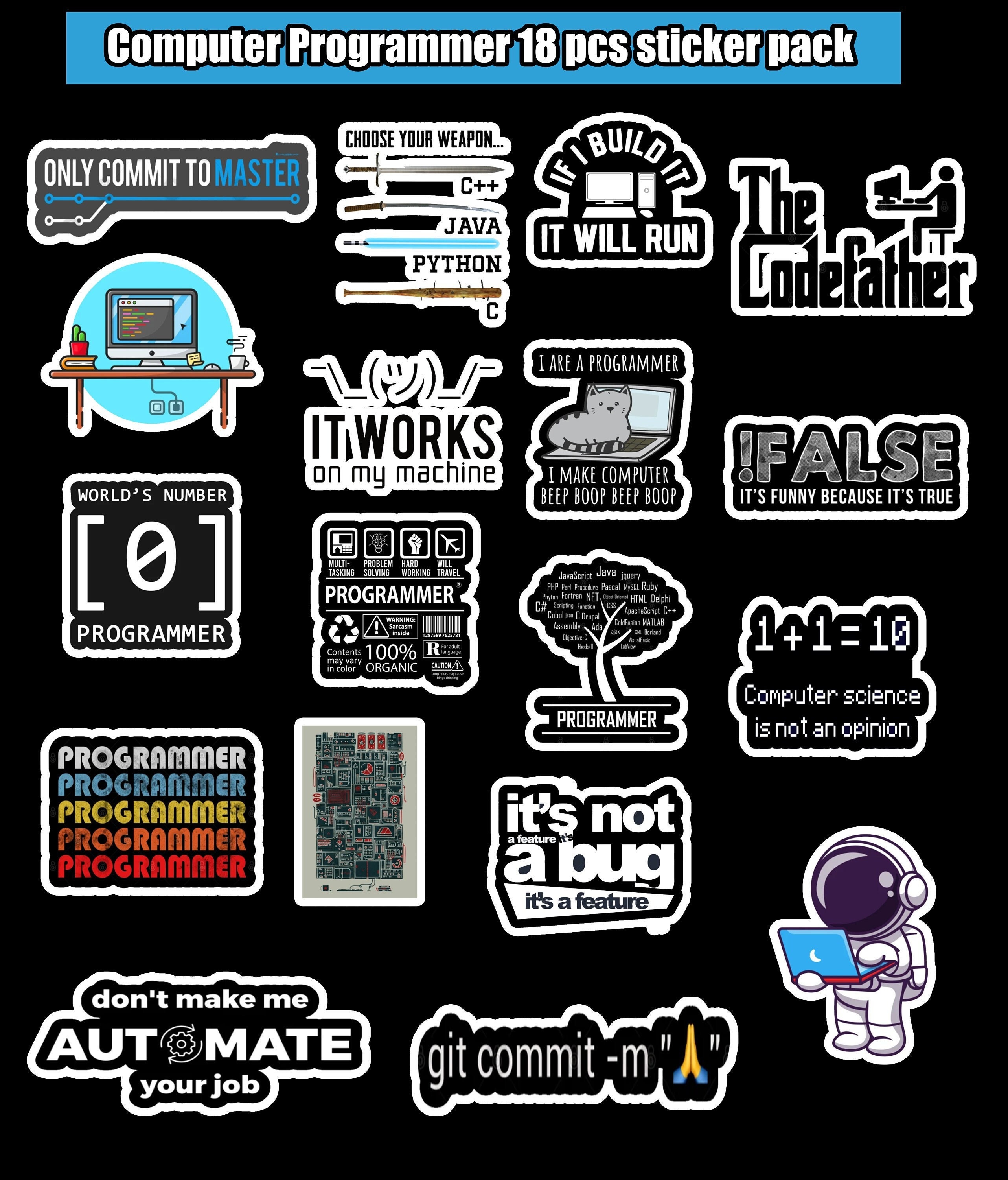 33 Comical Computer Decals