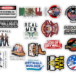 Drywall 16 pcs sticker pack laminated vinyl waterproof stickers