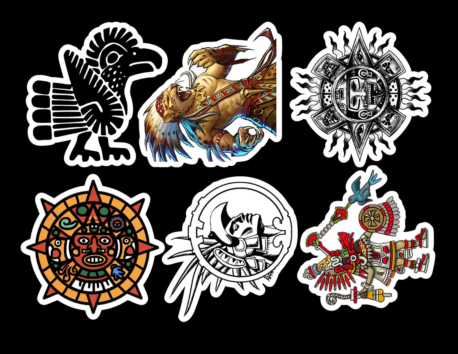 Aztecs Sticker Pack Laminated Vinyl Waterproof Stickers - Etsy