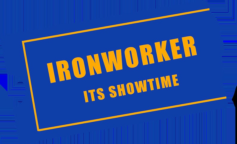IRONWORKER BLOCK Stickers 3 inches Hard Hat Decal waterproof