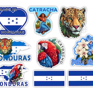Honduras vinyl sticker pack 9 pcs waterproof Hondureno