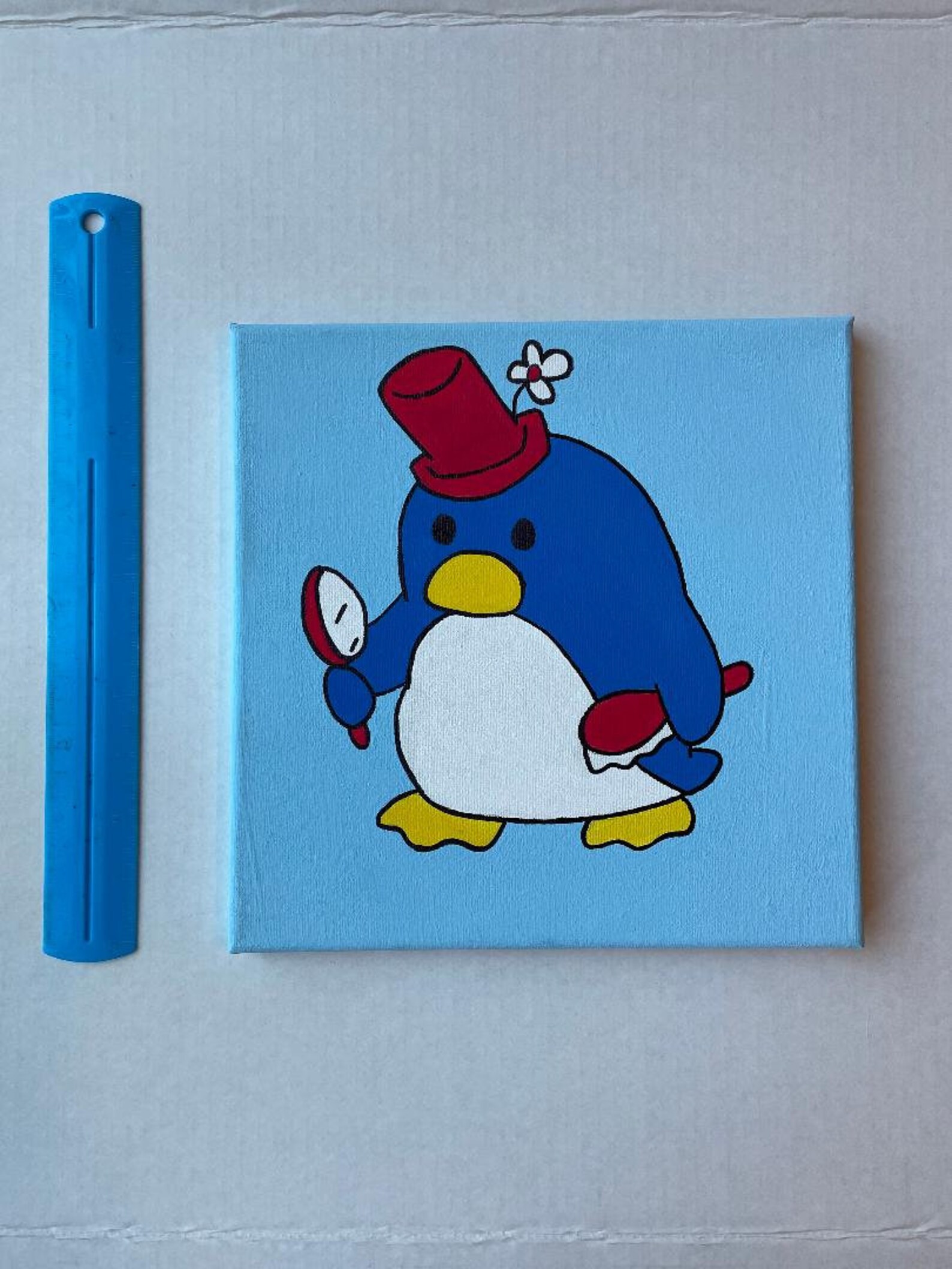 Tuxedo Sam Canvas Painting Etsy