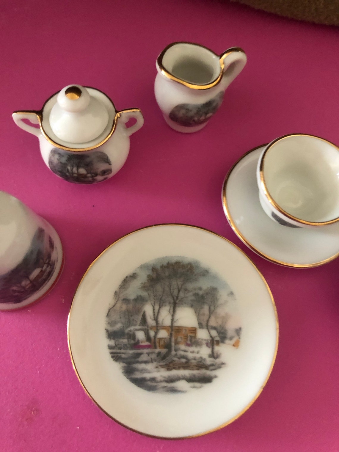 Avon Vintage mini Tea Set Etsy