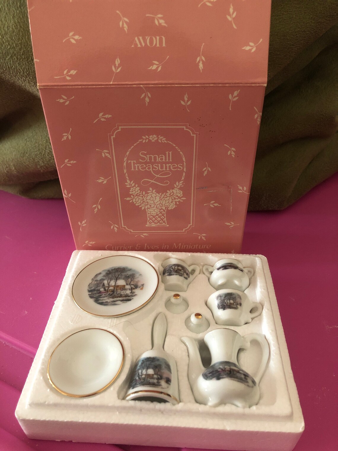Avon Vintage mini Tea Set Etsy