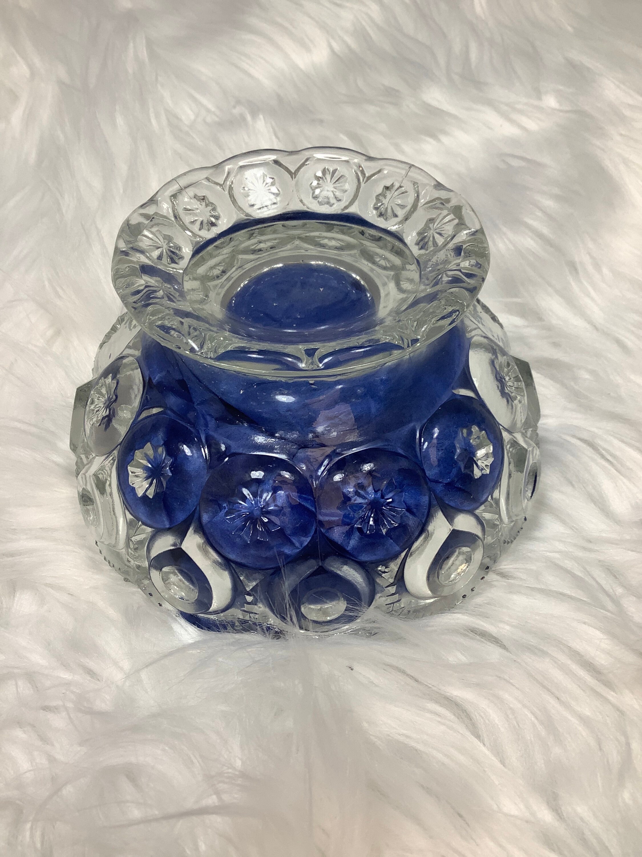Vintage Avon Crystal Covered Candy Dish Etsy
