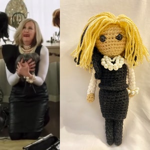 Personagem Schitt&#39;s Creek Moira Rose - (SOMENTE PADRÃO DE CROCHÊ; não é um produto acabado)