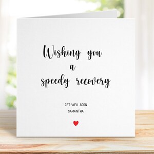 Je vous souhaite un prompt rétablissement, carte de santé mentale, carte de rétablissement, carte de rétablissement, je pense à vous.
