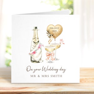 Carte de mariage personnalisée, carte de M. et Mme personnalisée, carte de mariage juste marié, carte de mariage pour couple de même sexe, carte de mariage de félicitations.