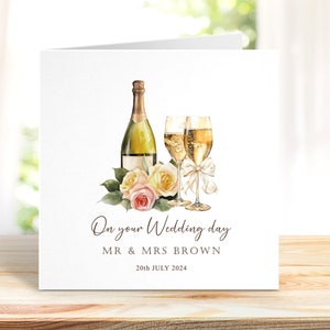 Carte de mariage personnalisée, carte de M. et Mme personnalisée, carte de mariage juste marié, carte de mariage pour couple de même sexe, carte de mariage de félicitations.