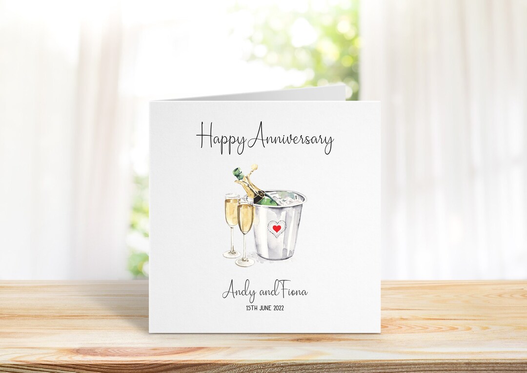 Biglietto Di Auguri Primo Anniversario Per Figlio E Nuora - Design