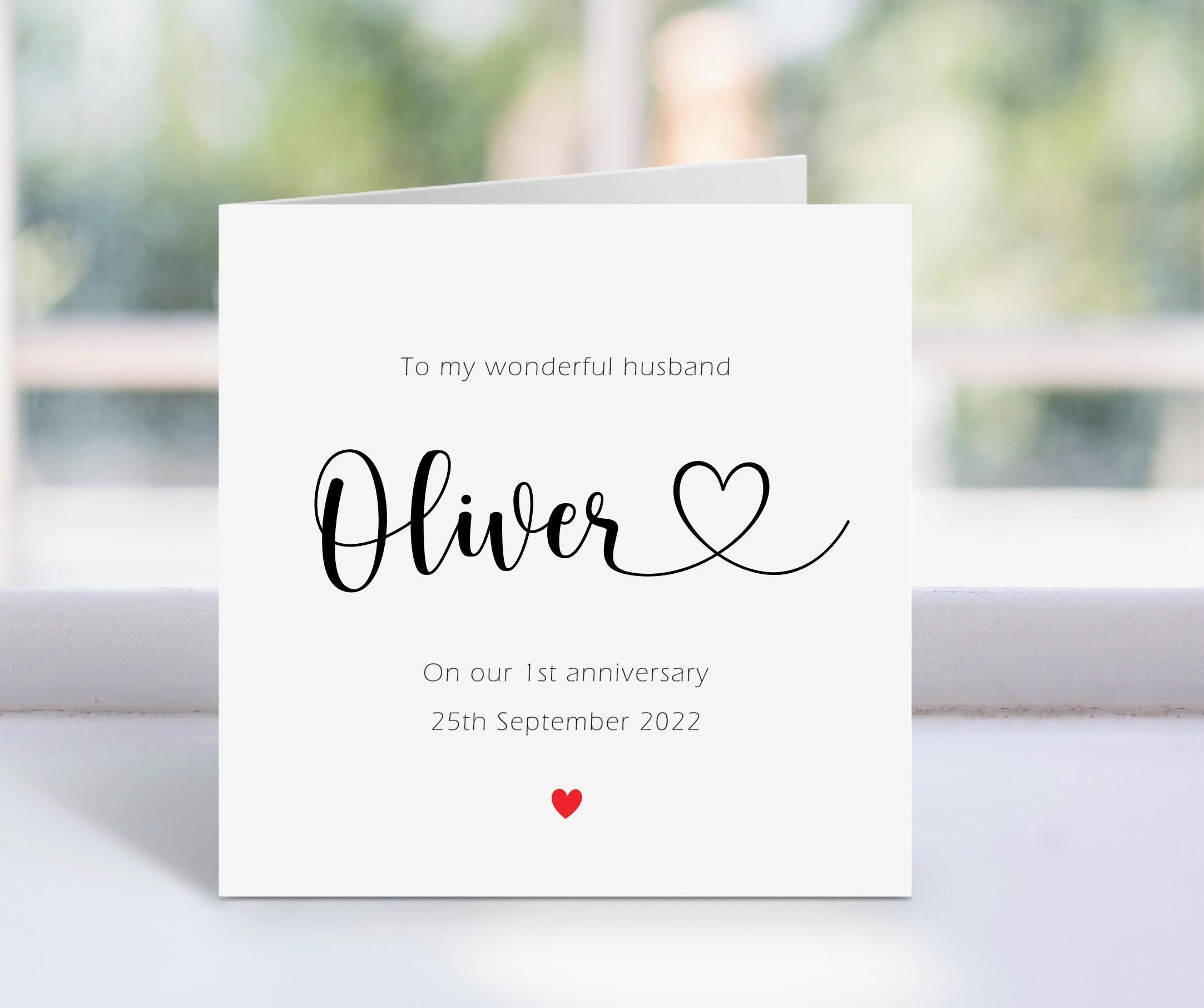 To My Wonderful Husband Card, Personalised Anniversary, Anniversary ...