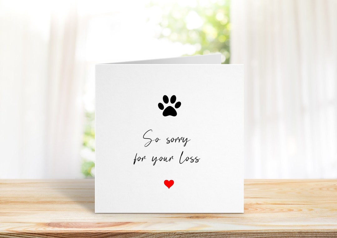 Personalised Pet Loss Sympathy Card, Thinking of You, Sorry for Your ...