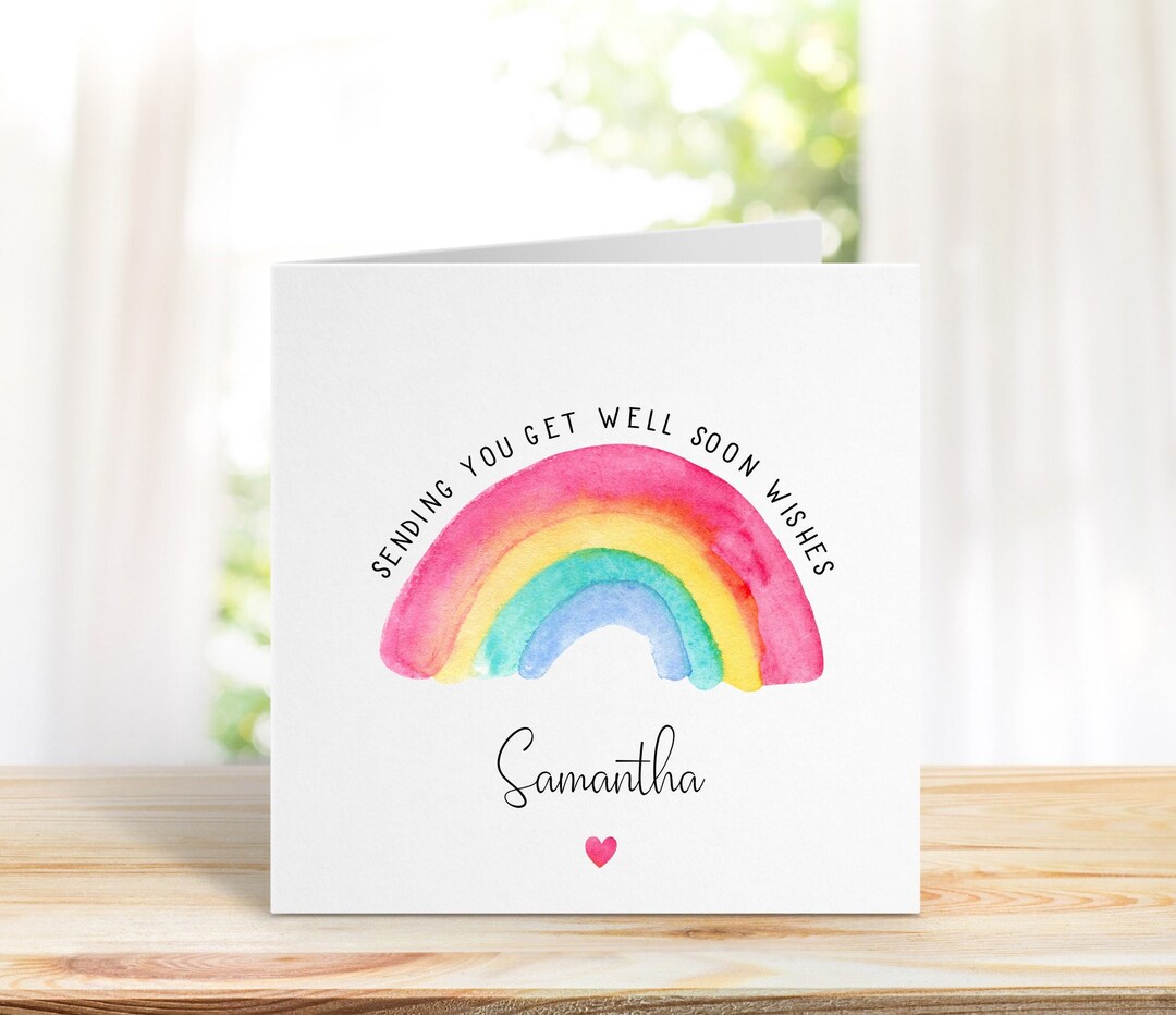 Sending You Get Well Soon Wishes Personalised Card, Feel Better Card ...