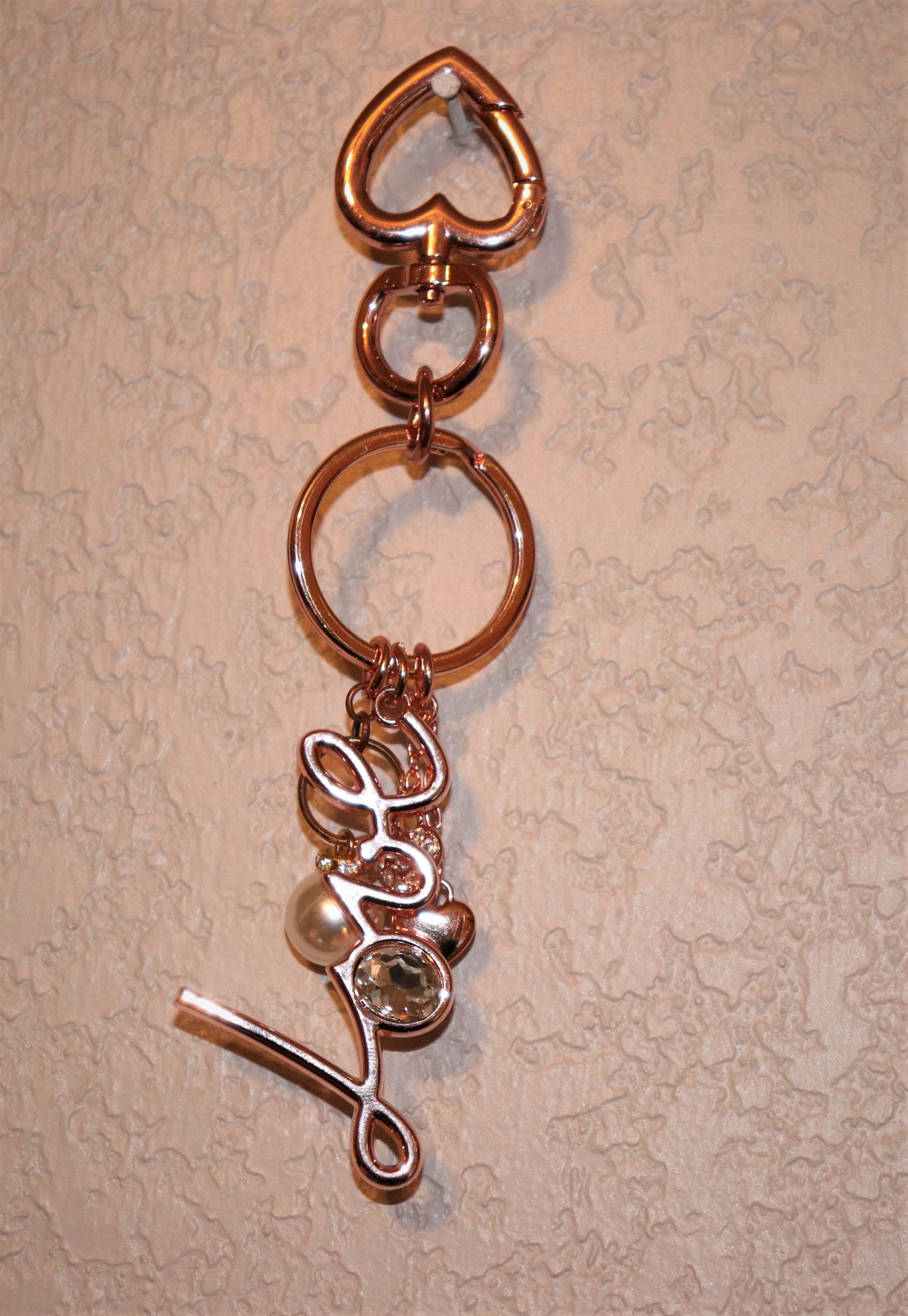 Copper Key Chain Bright and Shiny Copper with LOVE Etsy
