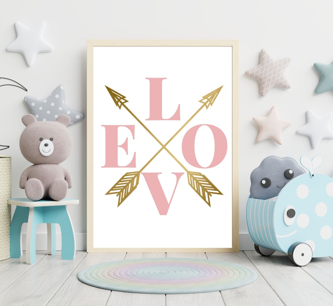 Girly Wall Decor Heart Wall Art Teen Girl Room Decor Above Etsy