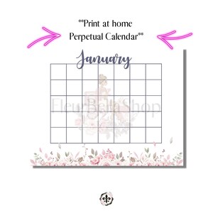 Printable Perpetual Calendar - Pink Editable Birthday Calendar for ...