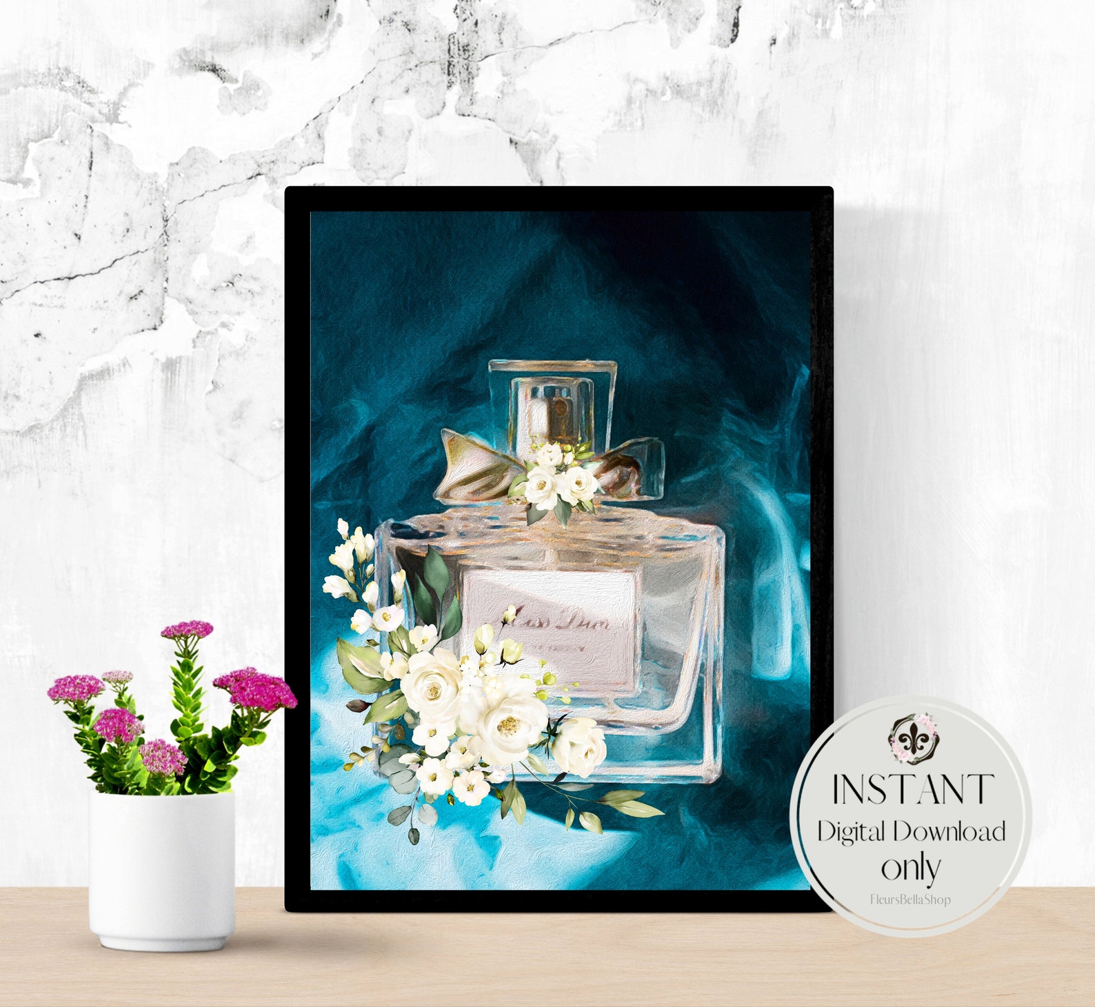 Fashion Perfume Bottle Wall Art Print Home Decor Fashion Etsy
