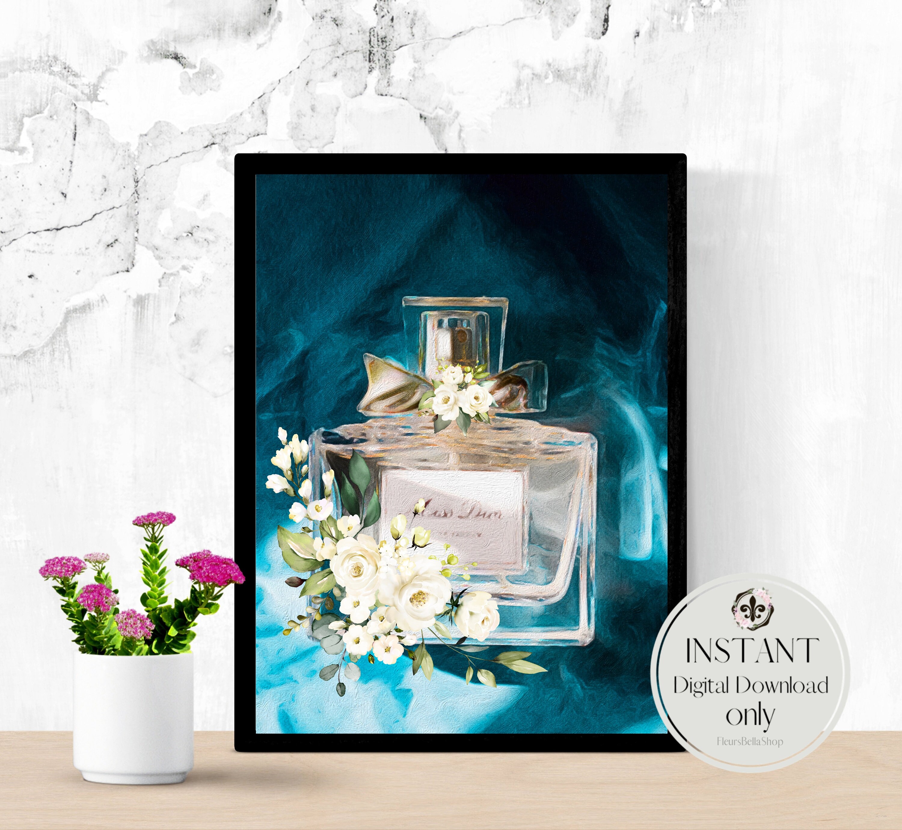 Fashion Perfume Bottle Wall Art Print Home Decor Fashion Etsy