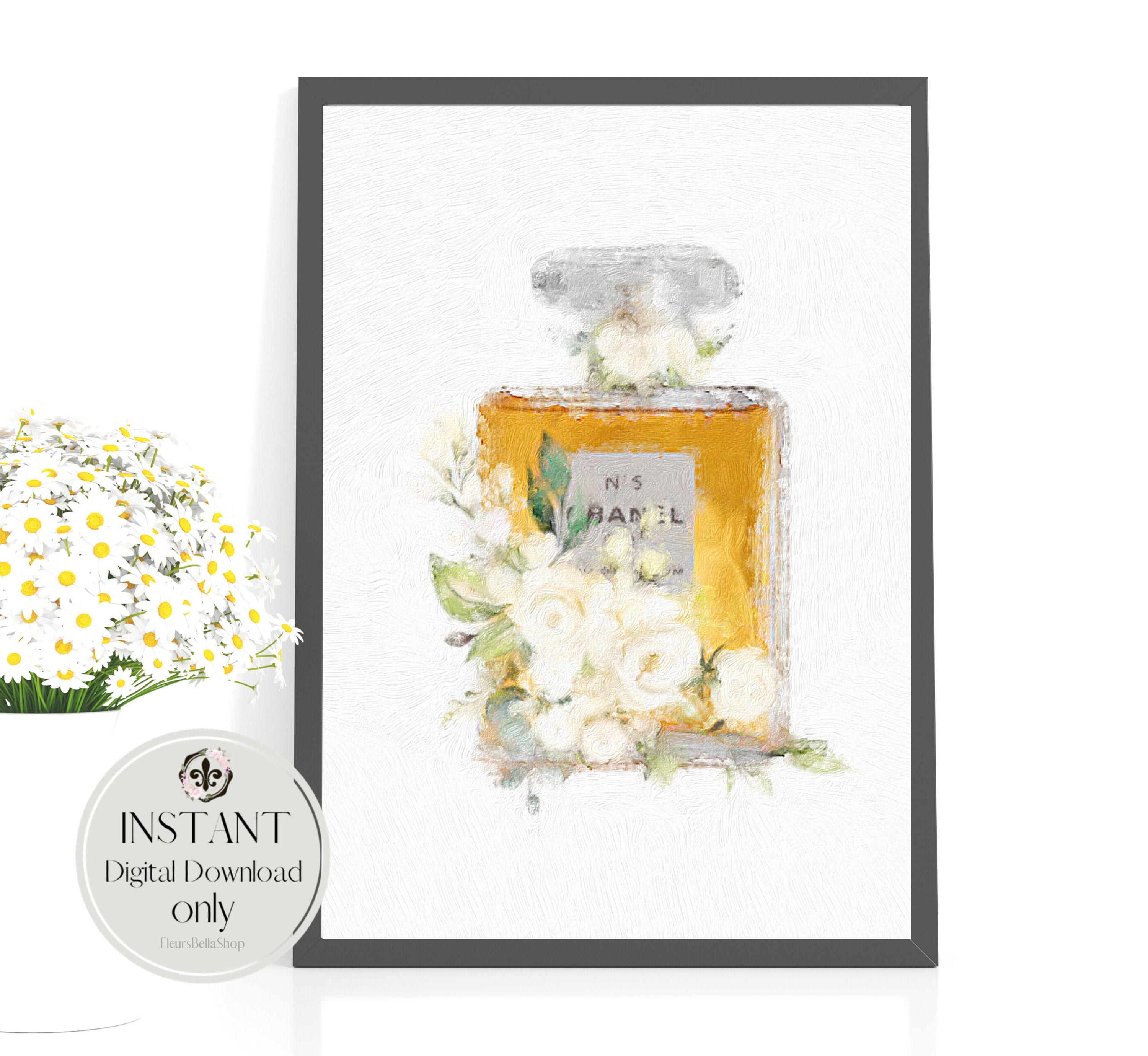 Fashion Perfume Bottle Wall Art Print Home Decor Fashion Etsy UK