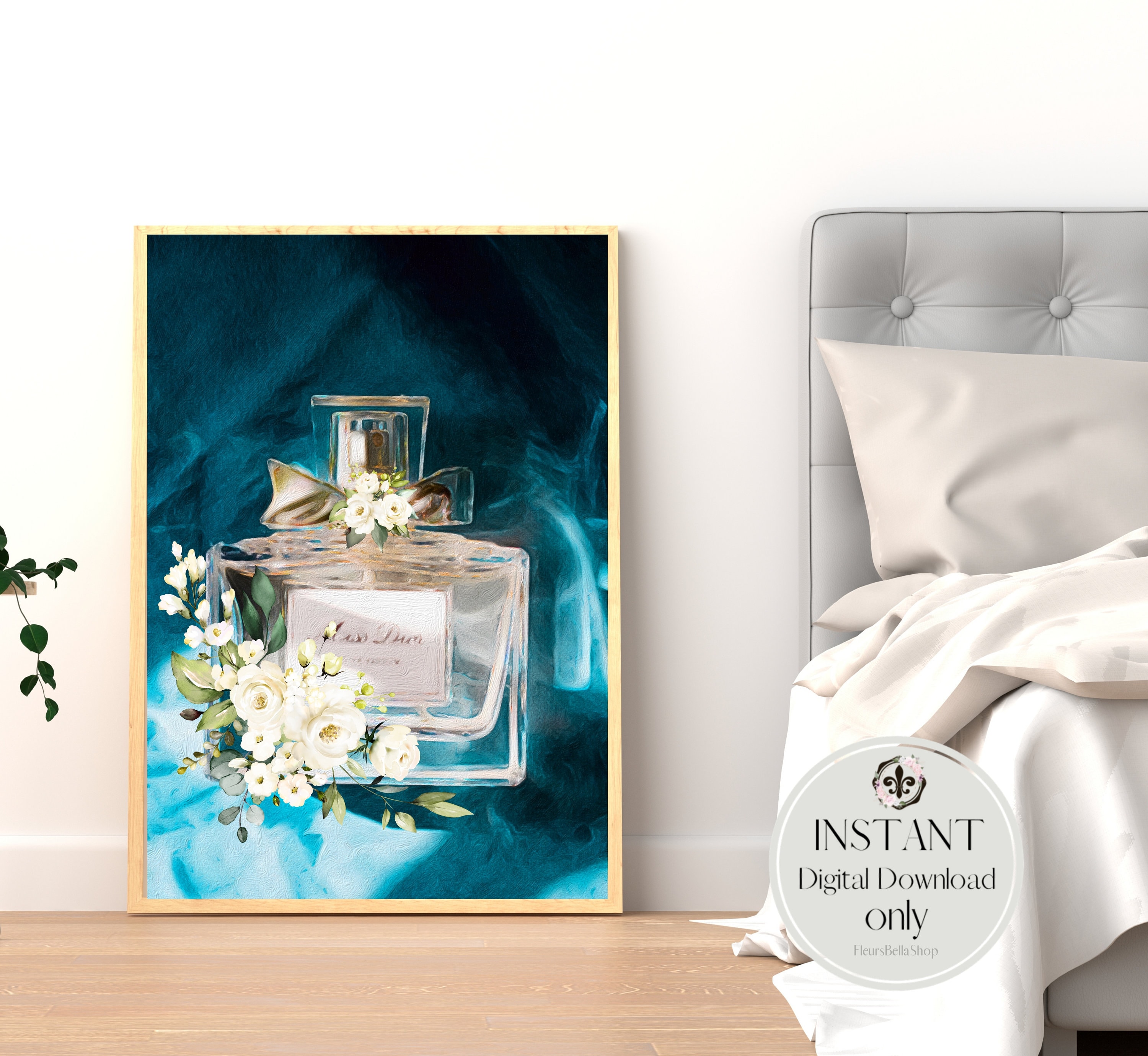 Fashion Perfume Bottle Wall Art Print Home Decor Fashion Etsy