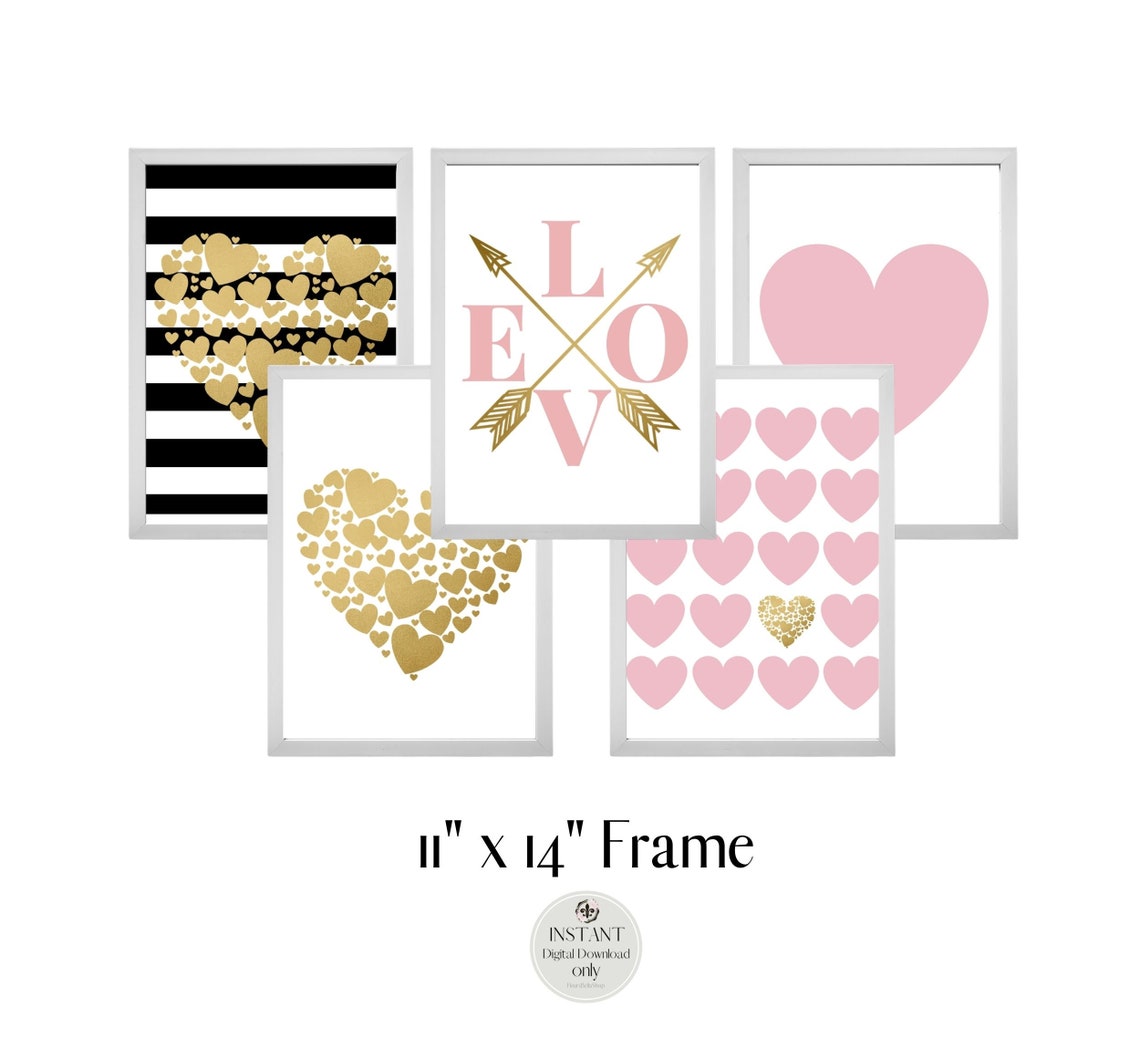 Girly Wall Decor Heart Wall Art Teen Girl Room Decor Above Etsy