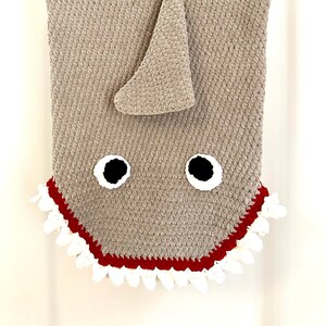 Shark snuggle sack pattern top