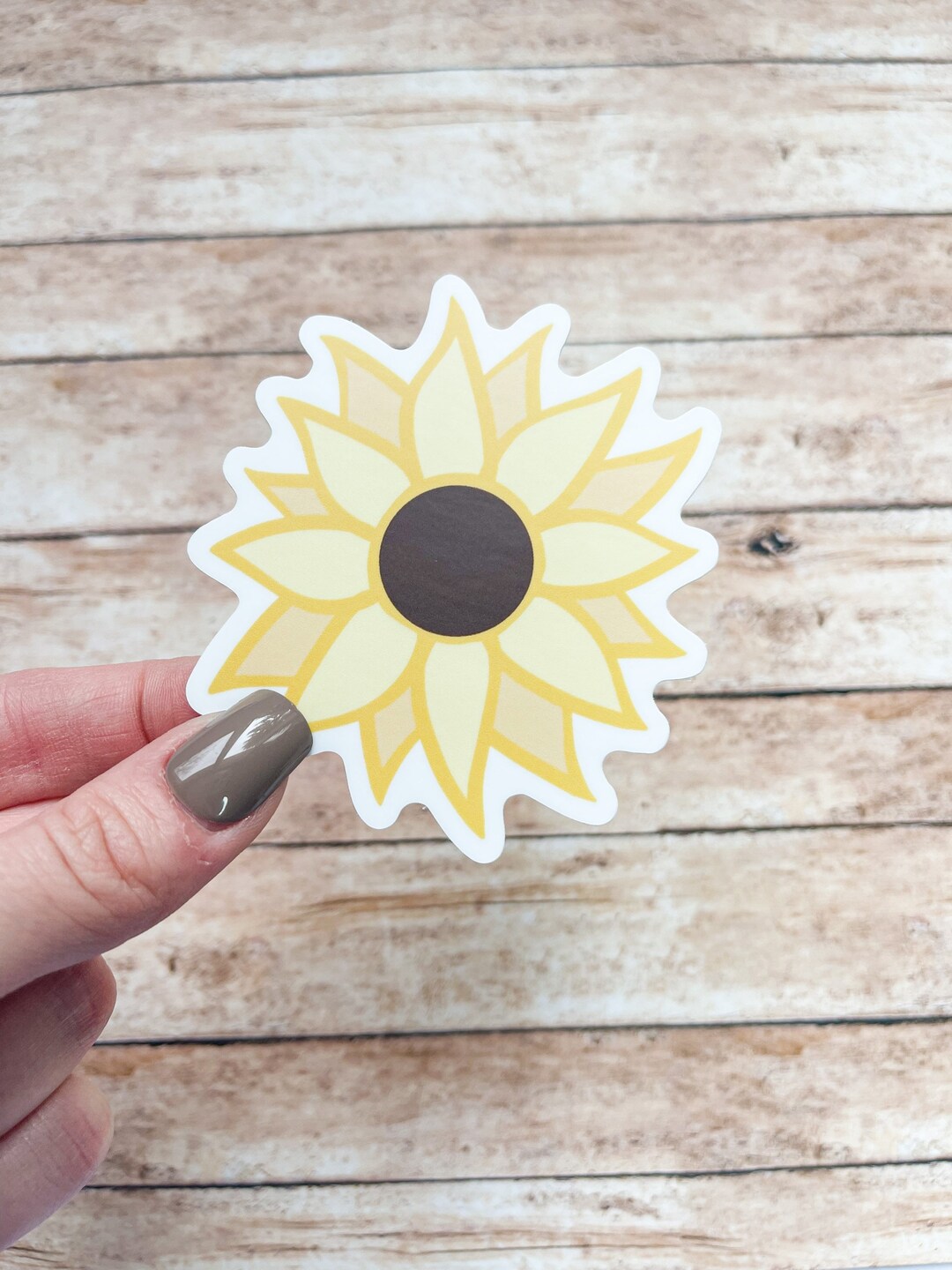 Sunflower Waterproof Vinyl Sticker - Etsy