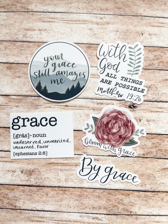 Faith Sticker Pack Vinyl Stickers the Grace Sticker Pack Etsy