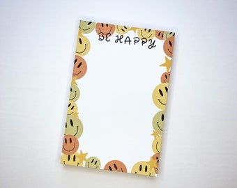 Be Happy Smiley Face Notepad
