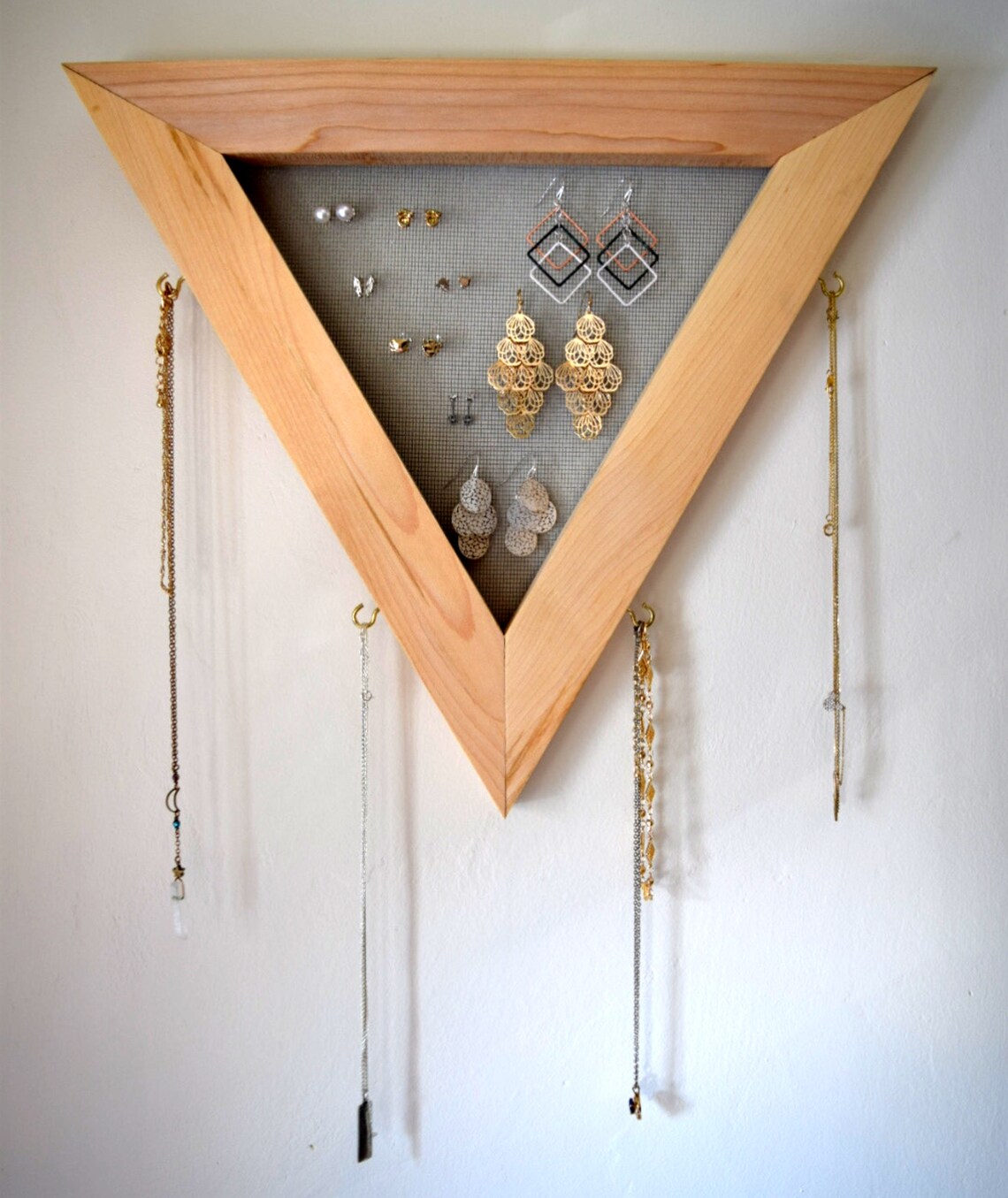 Natural Wood Jewelry Hanger Etsy
