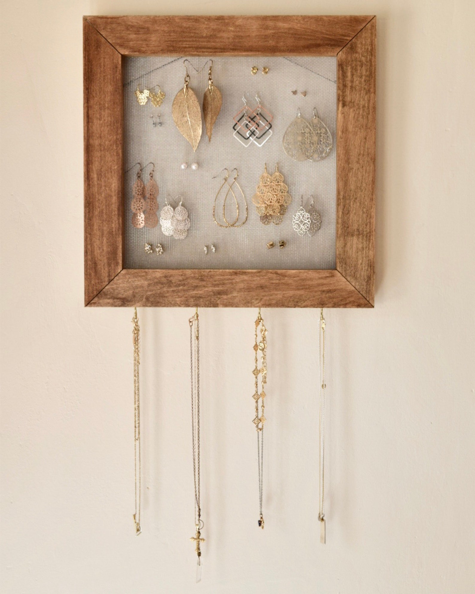 Natural Wood Jewelry Hanger Etsy