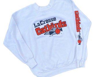 LaCrosse Catbirds CBA Basketball Vintage 90’s Continental Basketball Association Crewneck Sweatshirt (XL)