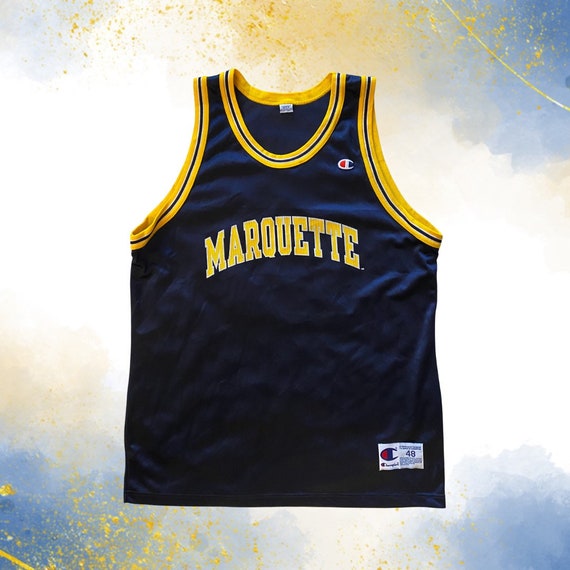 Nike Dwayne Wade #3 Marquette Golden Eagles Throwback Basketball Jersey XXL  Blue