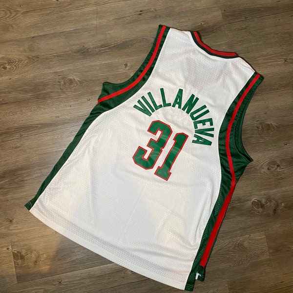 Charlie Villanueva Milwaukee Bucks Vintage NBA 2000’s Jersey Size XXL