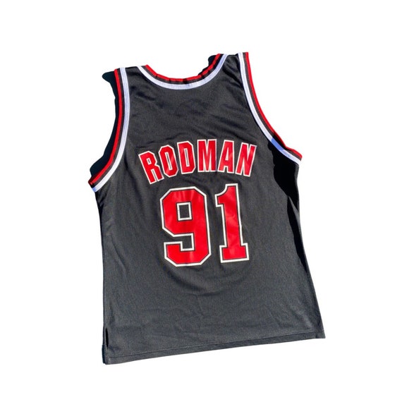 Chicago Bulls Dennis Rodman 1995/96 Red Champion Jersey