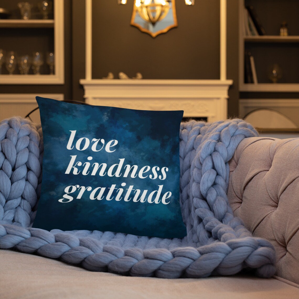 Love Kindness Gratitude Basic Pillow Etsy